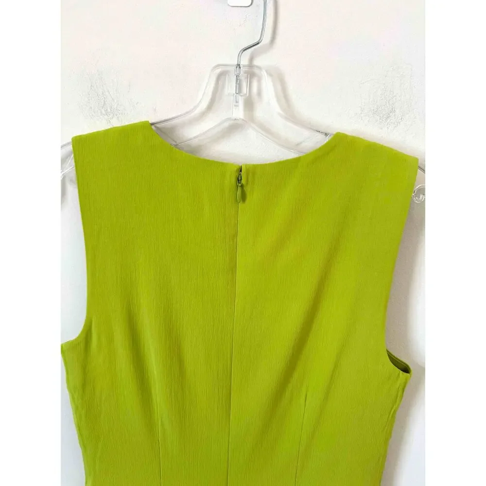 Universal Standard Sheath Rayon Midi Dress Green Size 0-00 NEW
